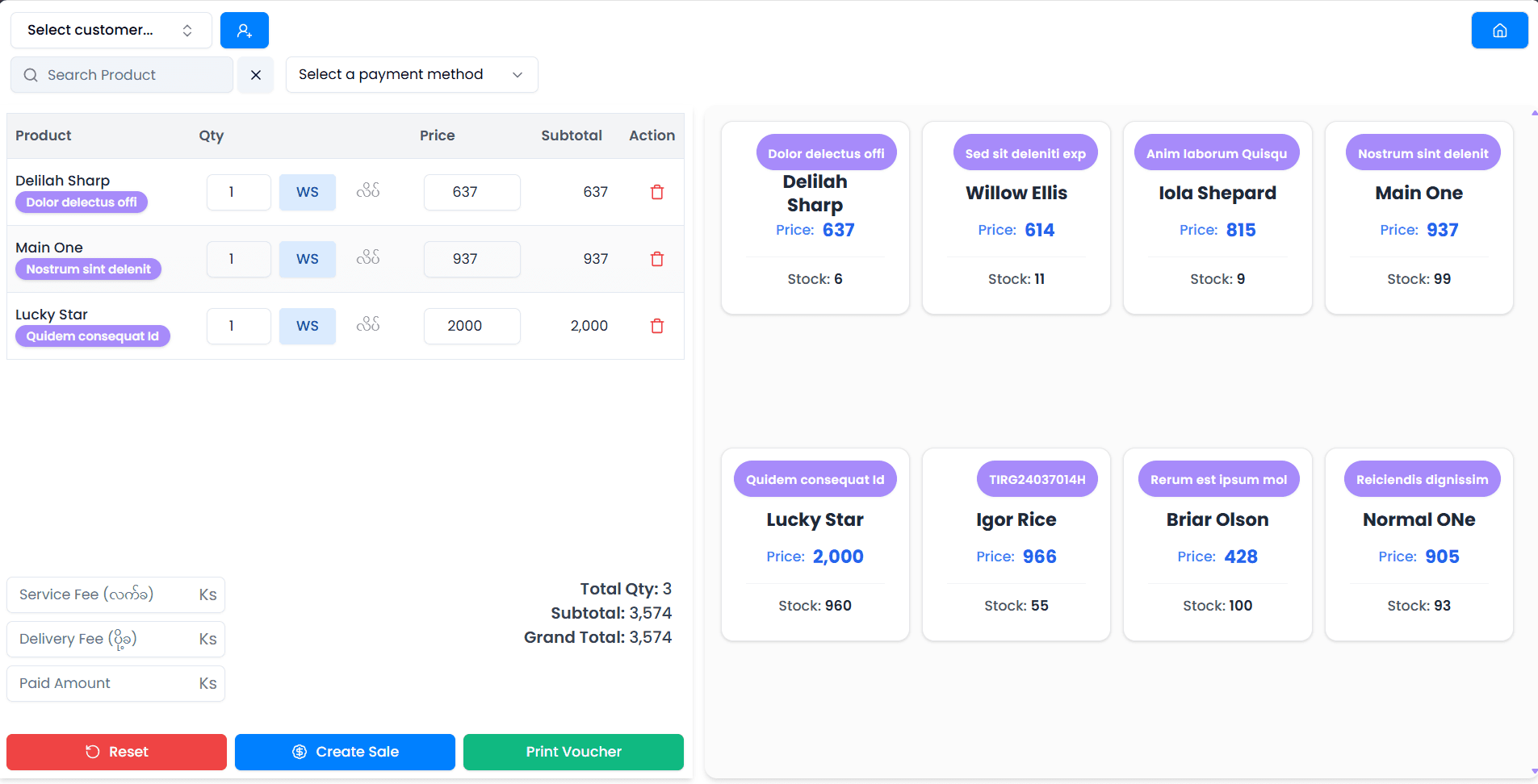 Point of Sale System